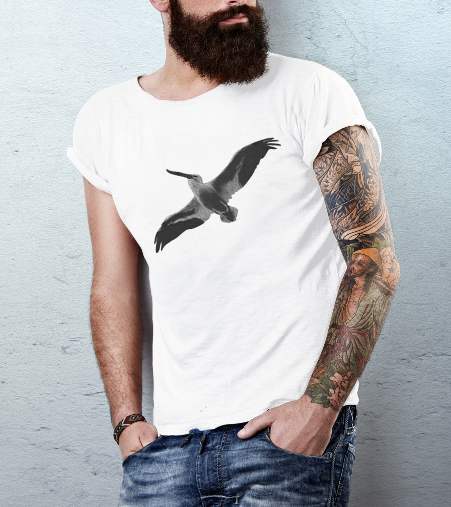 Staff Somewhere On The Northside Black And White Pelican T-Shirt