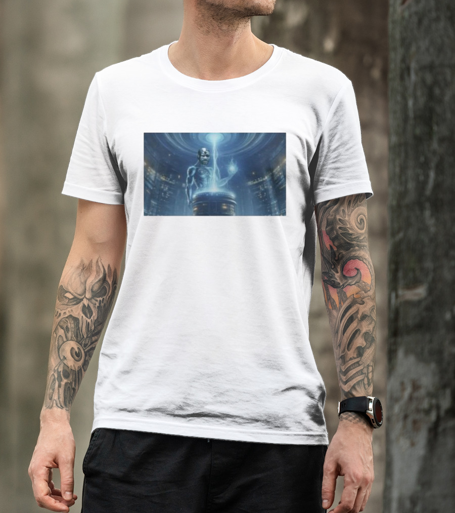 0Xerrl George Droyd Reactor Cybernetic Energy Power Core T-Shirt