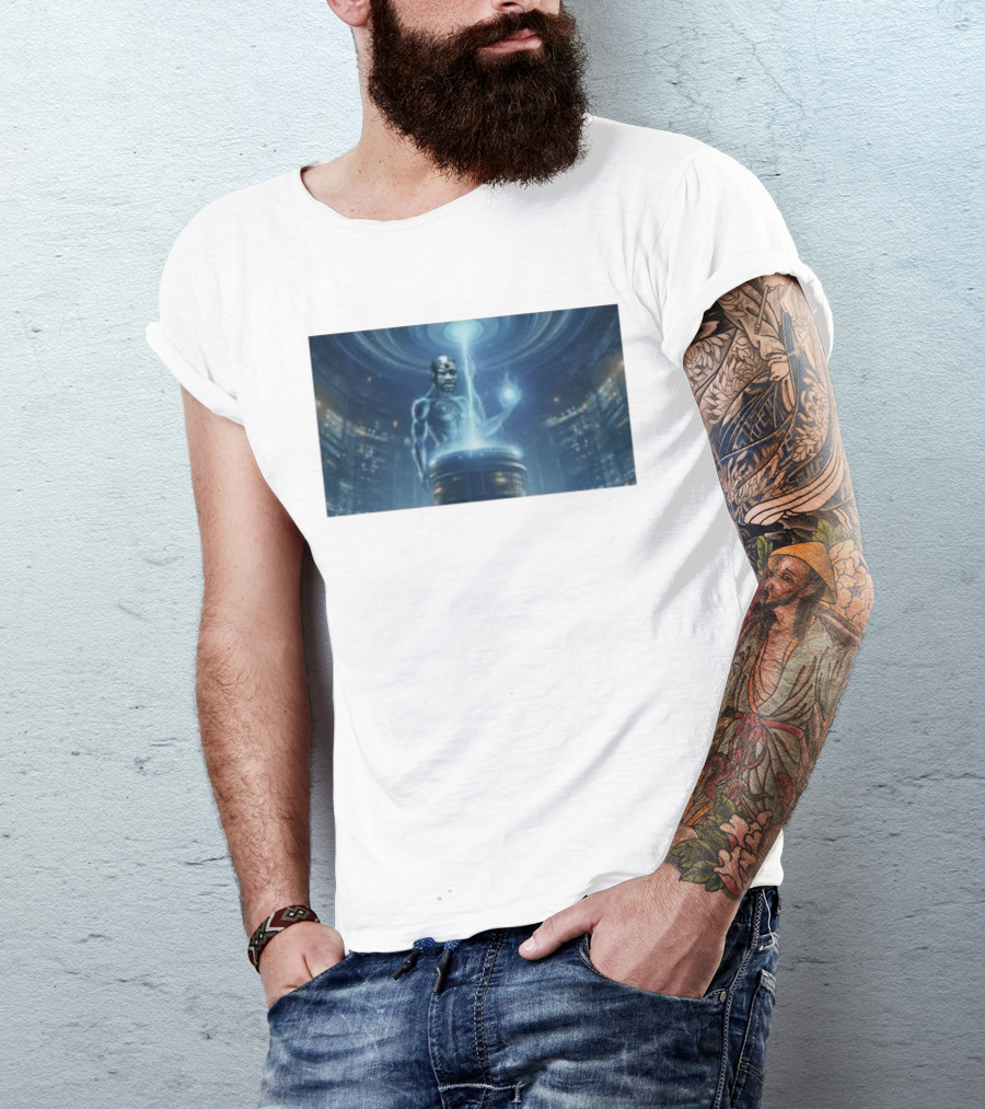 0Xerrl George Droyd Reactor Cybernetic Energy Power Core T-Shirt