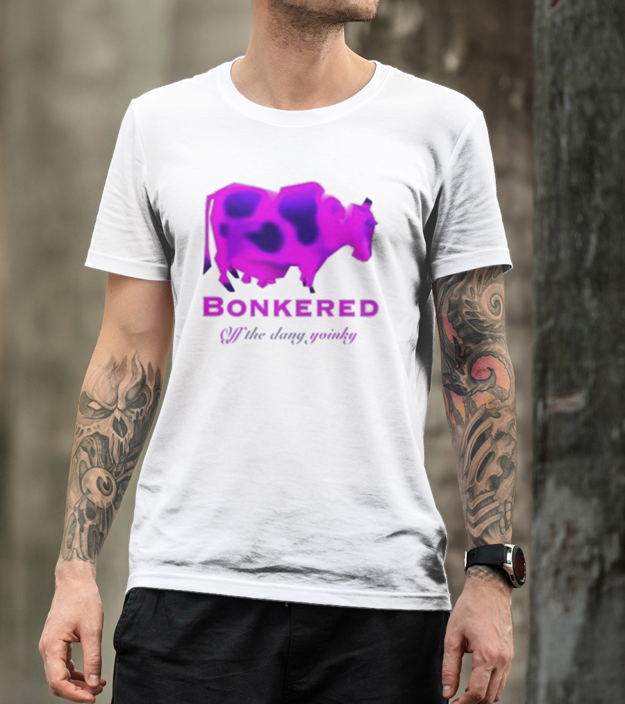 BONKERED Off The Dang Yoinky Purple Cow T-Shirt