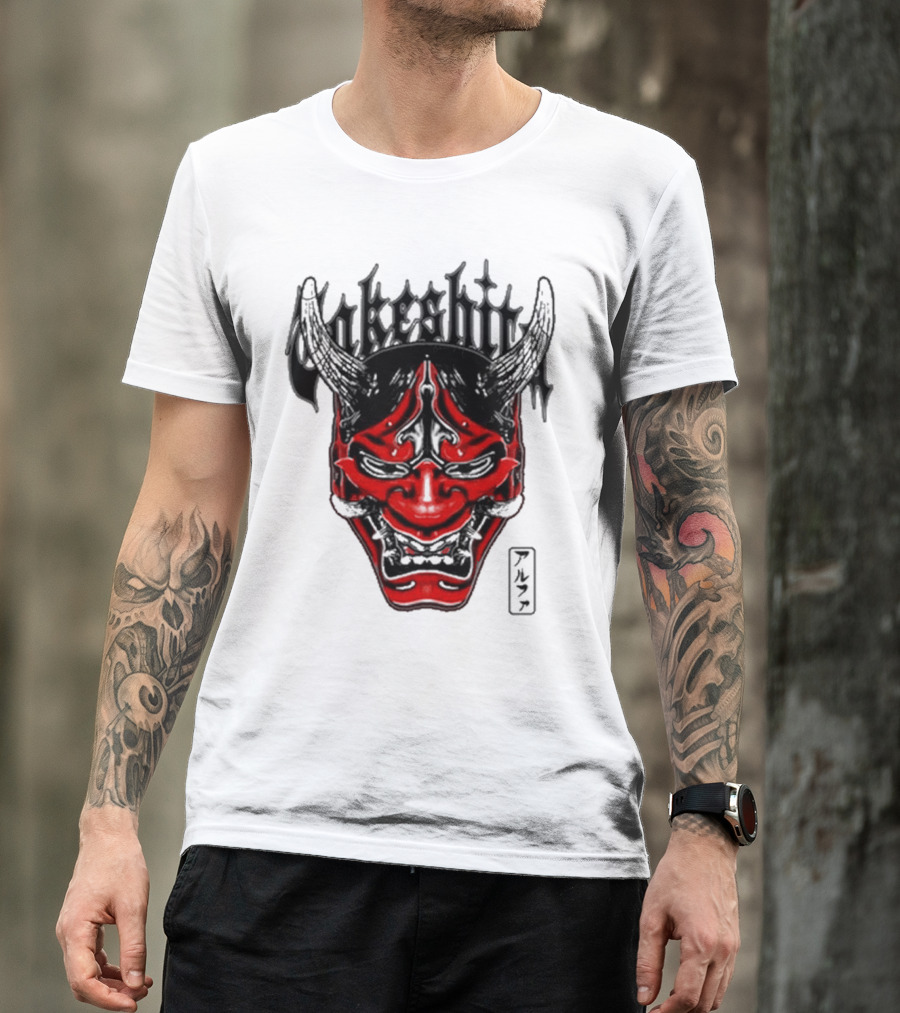 Konosuke Takeshita Demon Mask Alpha Kanji Triblend T-Shirt