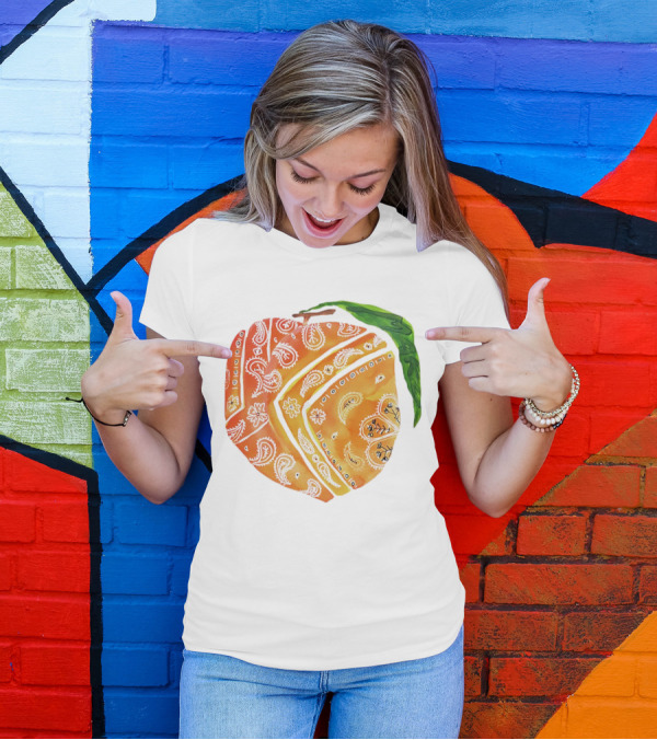 Peach Paisley Pattern Please T-Shirt