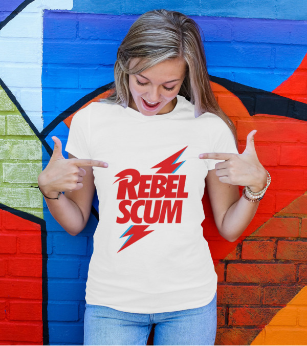 Rebel Scum Red Bold Lightning Letters T-Shirt