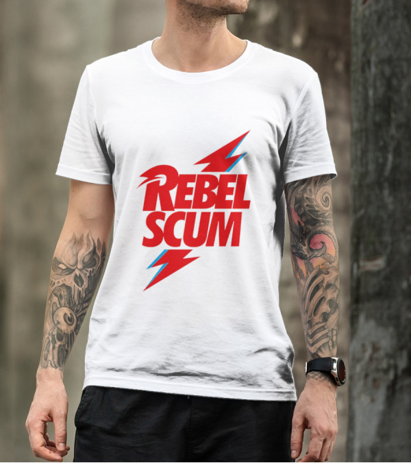 Rebel Scum Red Bold Lightning Letters T-Shirt