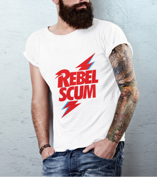 Rebel Scum Red Bold Lightning Letters T-Shirt