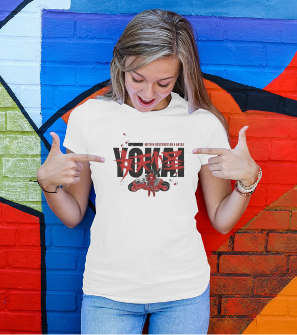 Within Destruction Akira Yokai Kanji And Motorcycle Scene T-Shirt