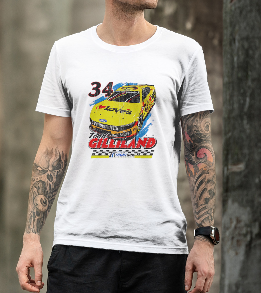 Todd Gilliland No. 34 Loves Ford Front Row Motorsports Racing T-Shirt