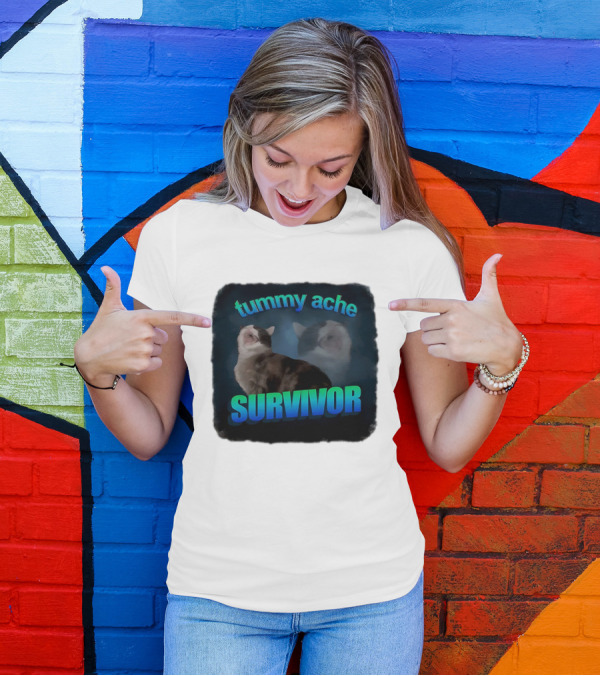 Tummy Ache Survivor Cat T-Shirt