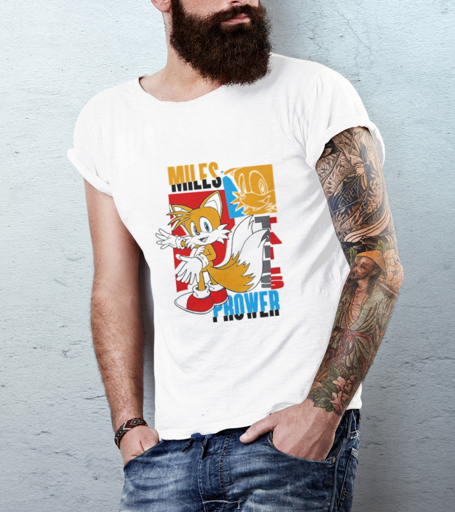 Tails Miles Prower Vintage Cartoon Style T-Shirt