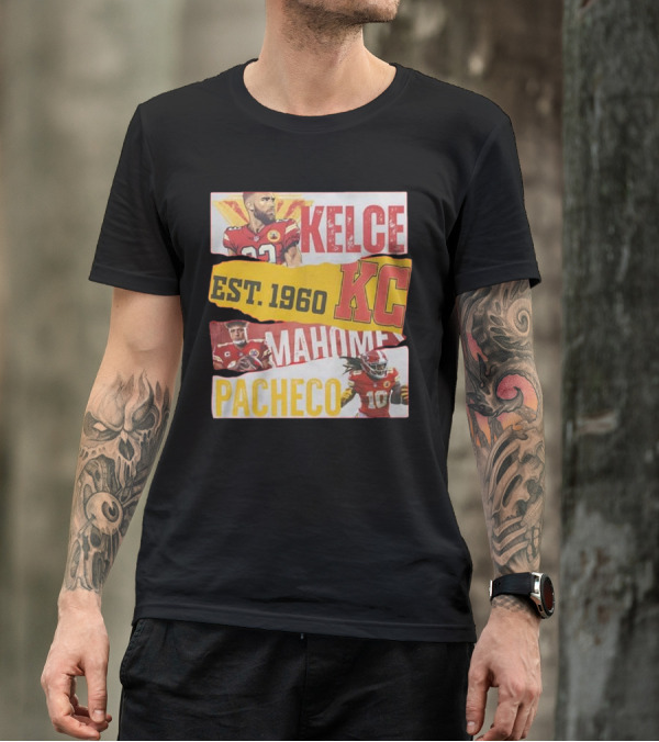 Kelce Mahomes Pacheco KC Est 1960 T-Shirt