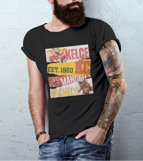 Kelce Mahomes Pacheco KC Est 1960 T-Shirt