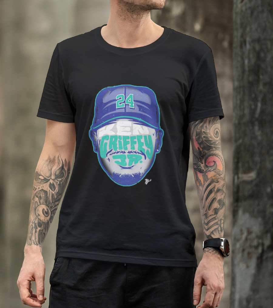 Ken Griffey Jr. 24 Seattle Mariners Vintage Silhouette T-Shirt