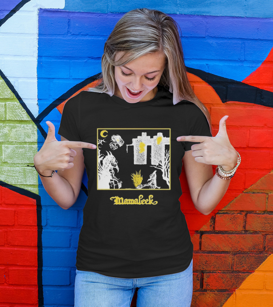 Mamaleek Netherworld Moonlit Cityscape And Surreal Figures T-Shirt