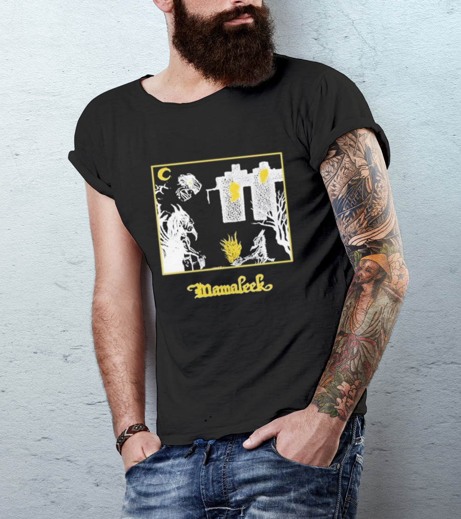 Mamaleek Netherworld Moonlit Cityscape And Surreal Figures T-Shirt
