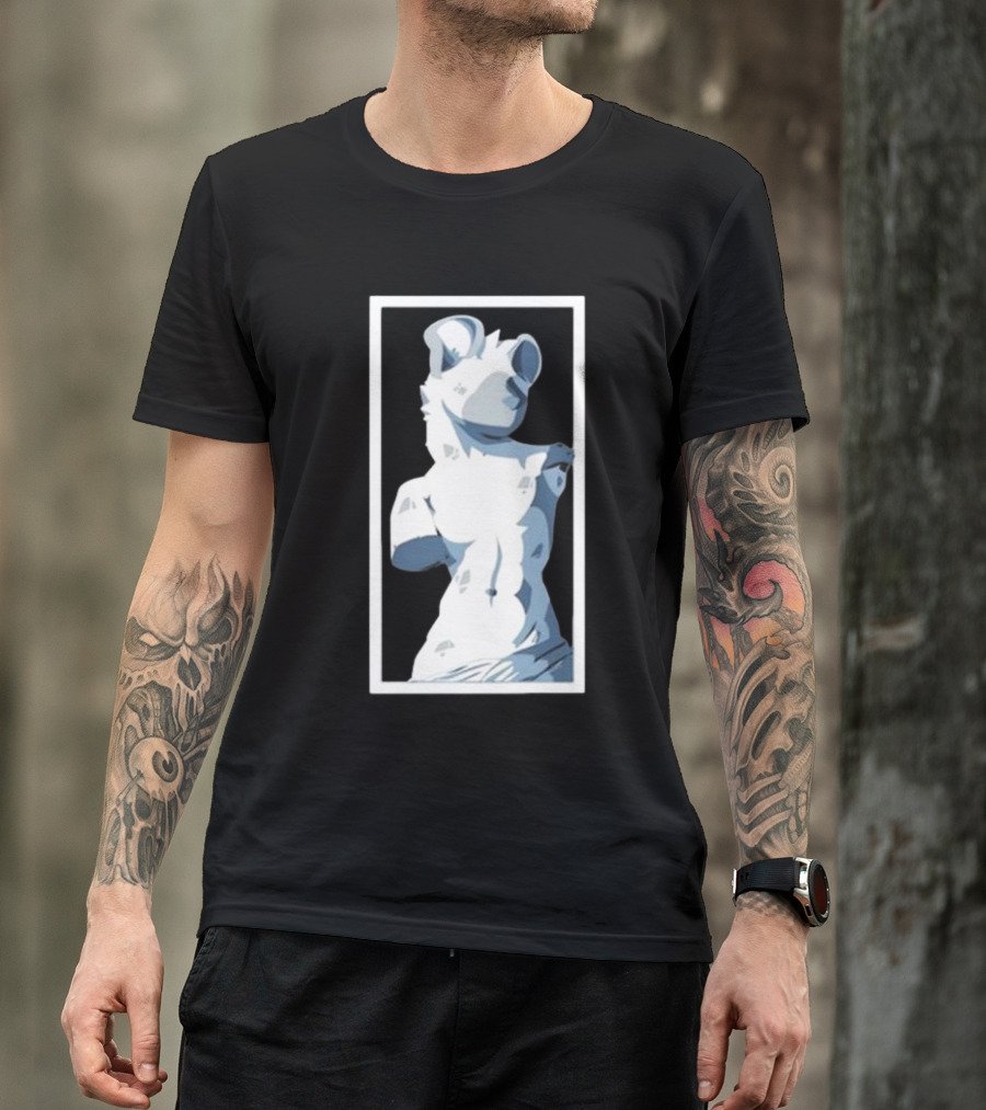 Mangoyena God's Chosen Hyena Statue Style T-Shirt