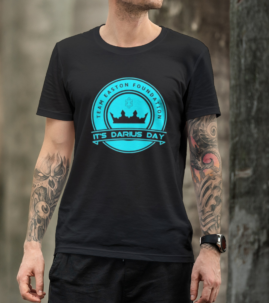 Team Easton Foundation It's Darius Day Autism Puzzle Crown T-Shirt