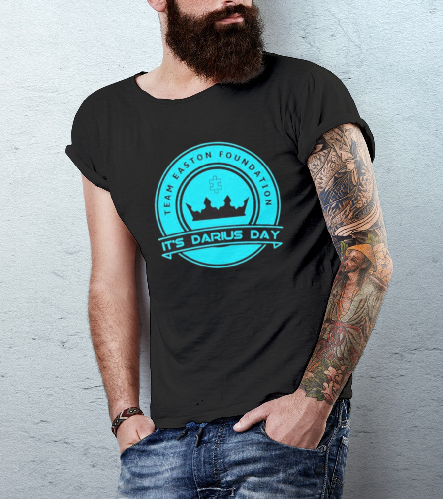 Team Easton Foundation It's Darius Day Autism Puzzle Crown T-Shirt