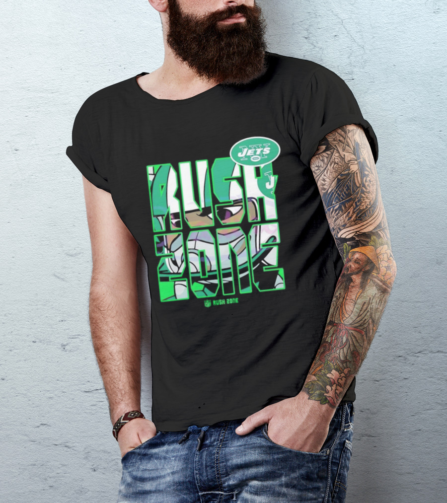 New York Jets NFL Rush Zone Cartoon Football Jets T-Shirt