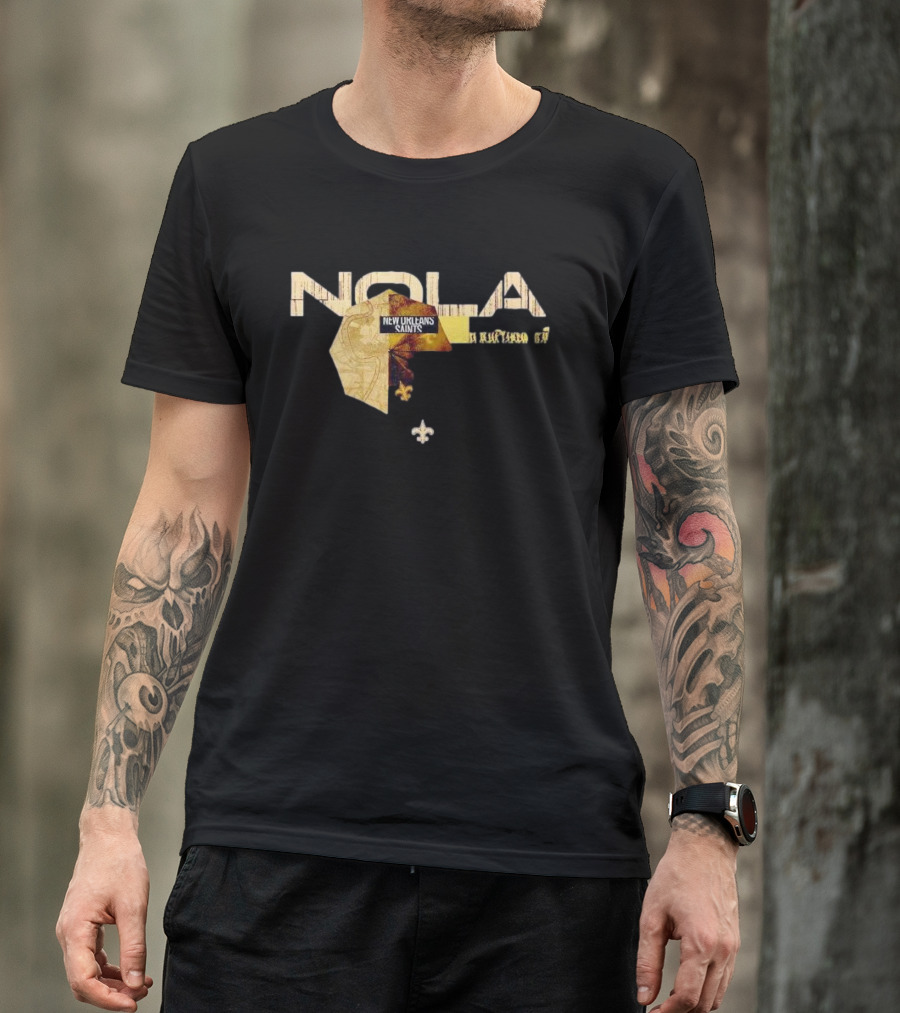 NOLA New Orleans Saints 2025 NFL Draft Cluster Fleur-de-Lis T-Shirt