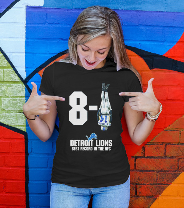 Detroit Lions 8-1 Amon-Ra St. Brown Headstand Celebration Best Record In NFC T-Shirt