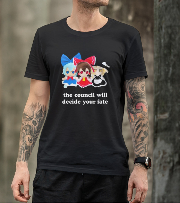 Panzer Chan Cirno Marisa Reimu The Council Will Decide Your Fate T-Shirt