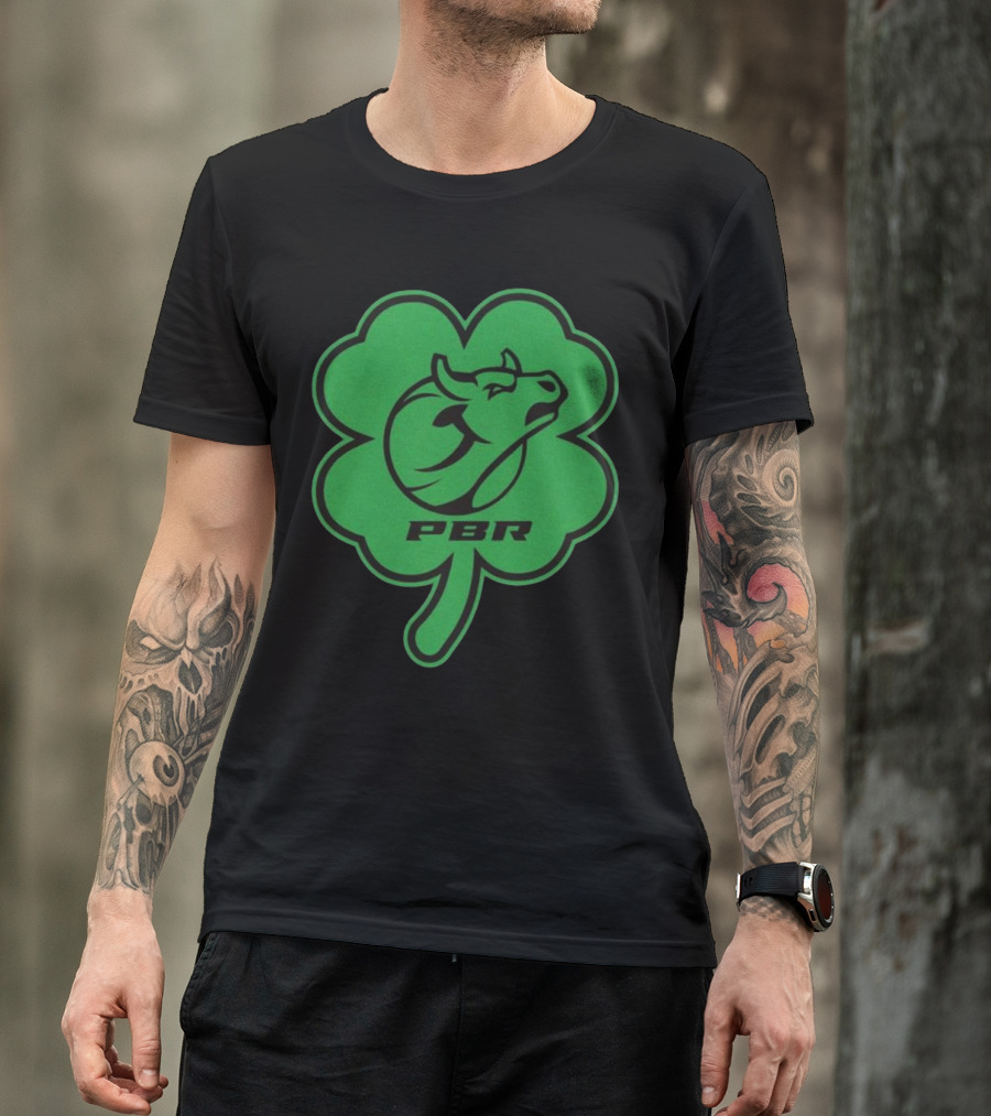 PBR Bull Head Clover Emblem T-Shirt