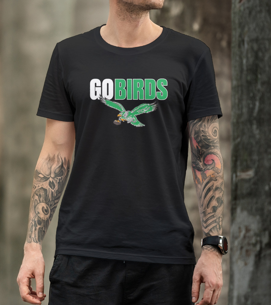 Philadelphia Eagles Go Birds Flying Eagle Emblem T-Shirt