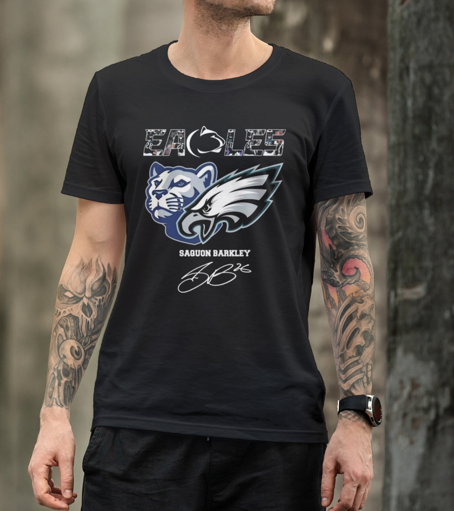 Eagles Penn State Saquon Barkley Signature T-Shirt
