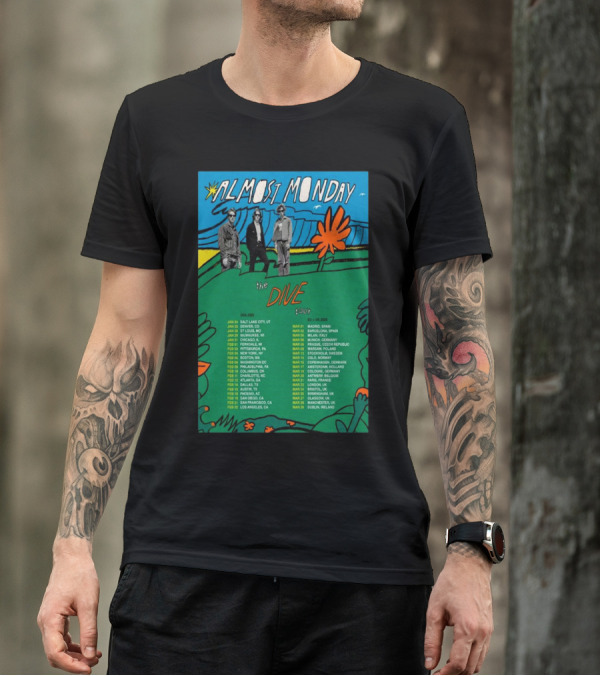 Almost Monday The Dive Tour USA 2025 Salt Lake City To Los Angeles T-Shirt