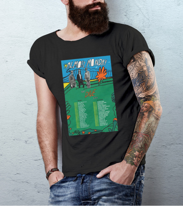 Almost Monday The Dive Tour USA 2025 Salt Lake City To Los Angeles T-Shirt