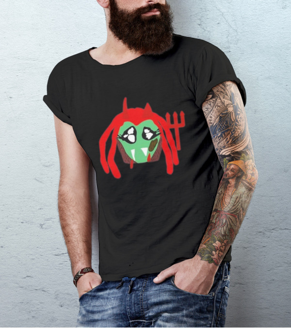 PlayboI CartI Whole Lotta Red Devil Mask Illustration T-Shirt