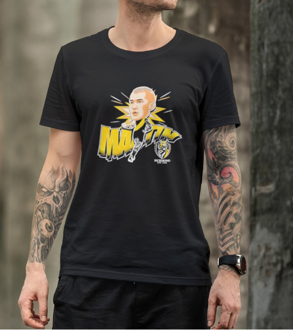 Richmond FC Dustin Martin Henrik Face With Yellow Highlights T-Shirt