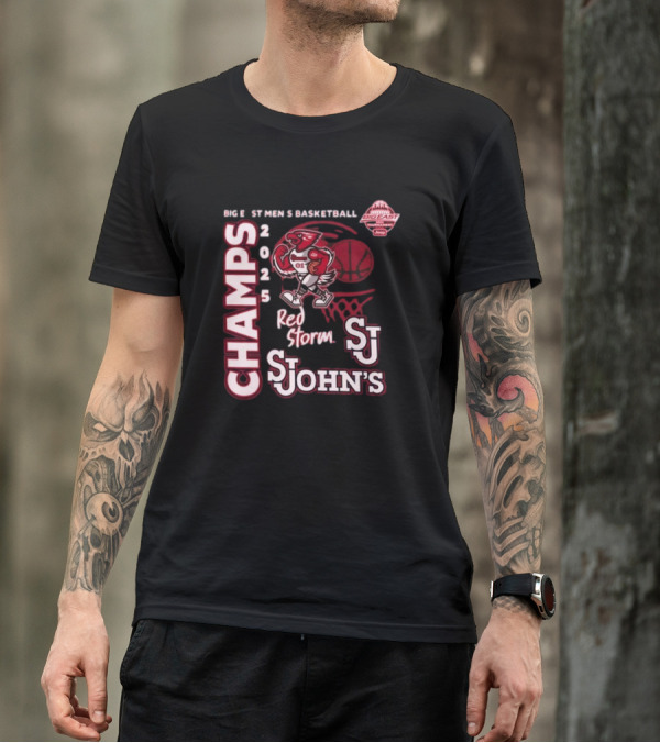 Big East Men's Basketball 2025 Champs St. John's Red Storm T-Shirt