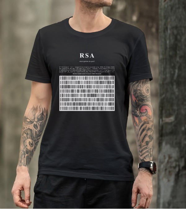 RSA Warning This Is A Munition Encryption Export Controlled Barcode Style T-Shirt