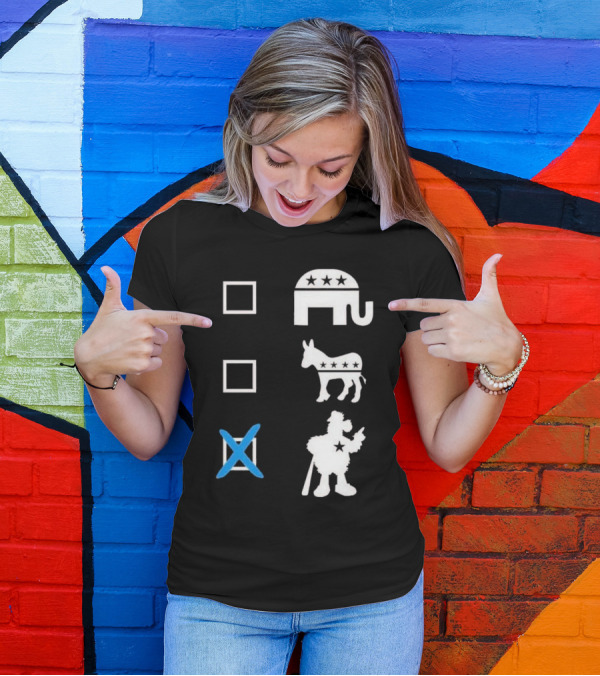 Schwarbocrat Philitical Aphiliation Elephant Donkey Duck Star Boxes T-Shirt