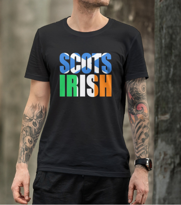 Scots Irish Flag Scottish Saltire Irish Tricolor T-Shirt