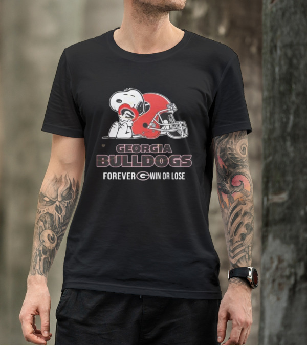 Georgia Bulldogs Snoopy Forever Win Or Lose T-Shirt
