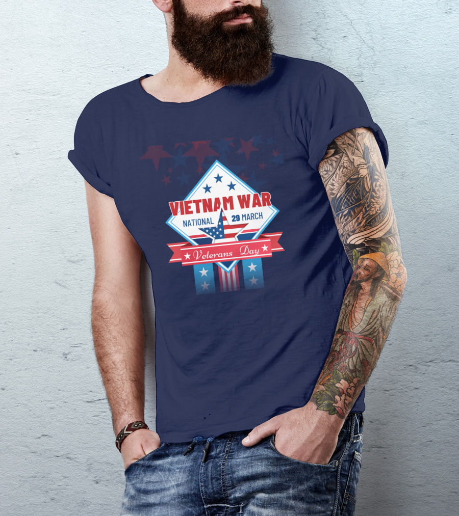 Vietnam War National Veterans Day 29 March Memorial T-Shirt