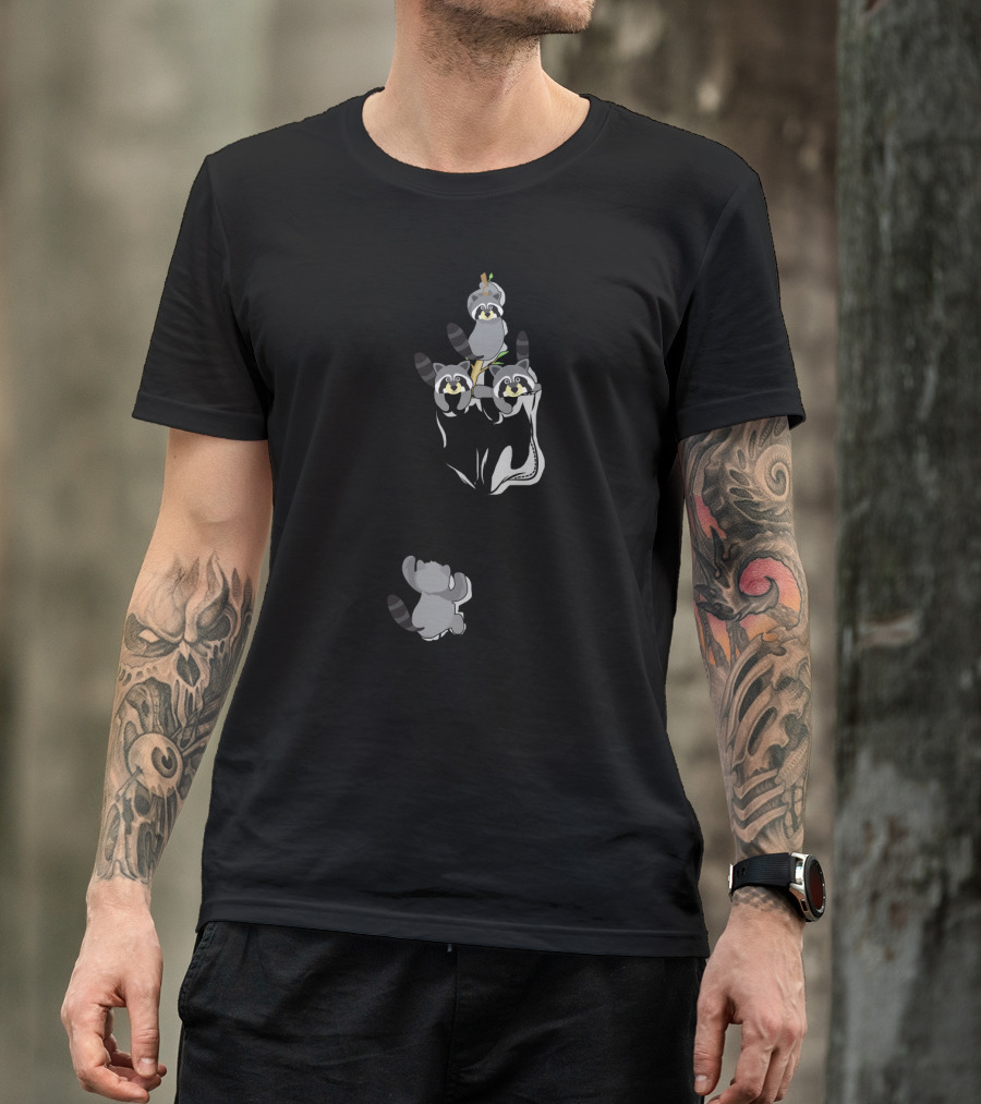 Raccoon Trio Climbing Pocket Adventure T-Shirt