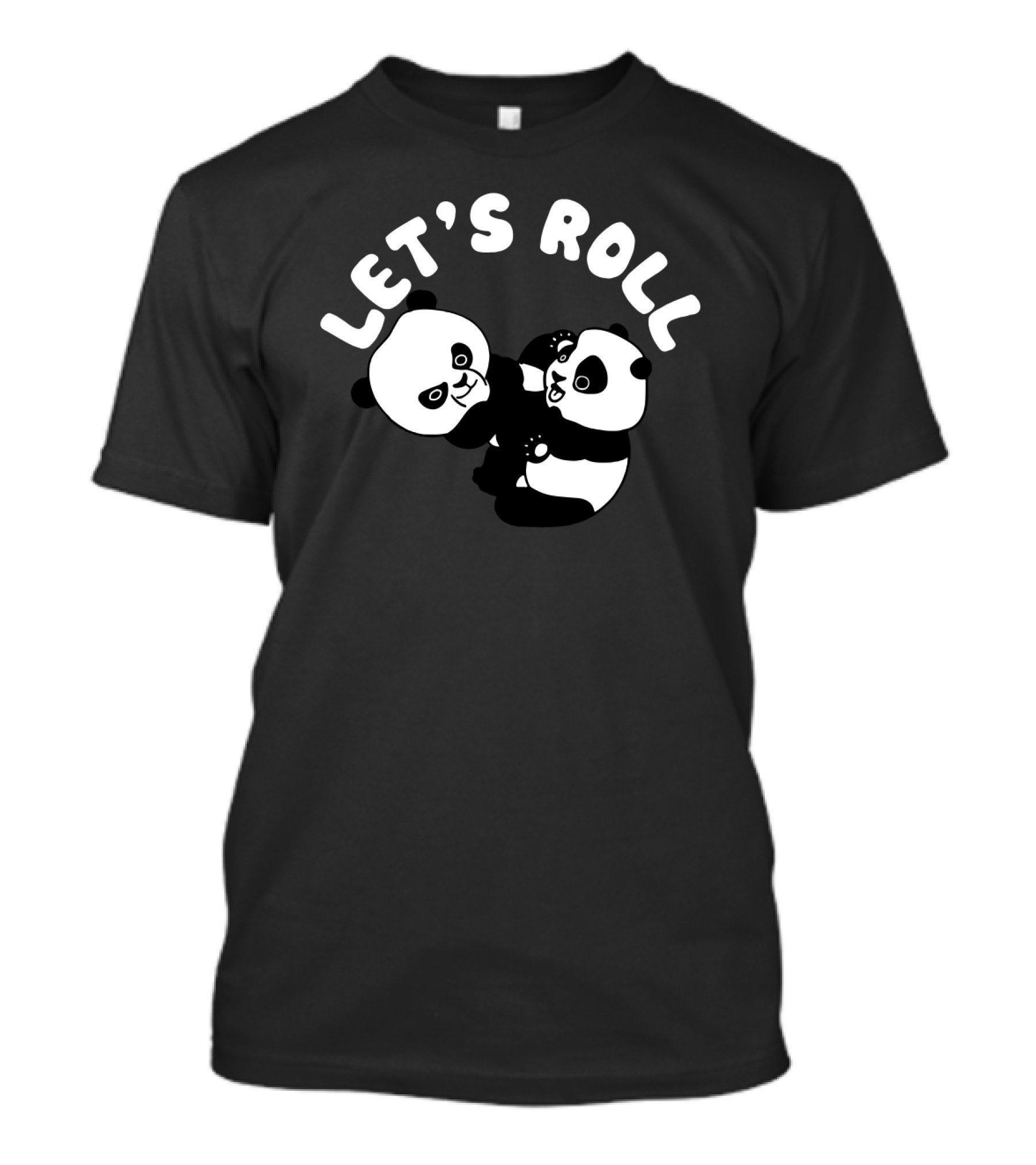 Let's Roll Jiu Jitsu Panda Duo Playful Grappling T-Shirt