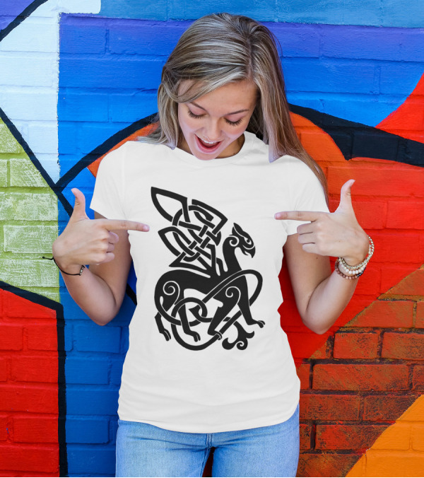 Celtic Gryphon Viking Knotwork Mythical Beast T-Shirt