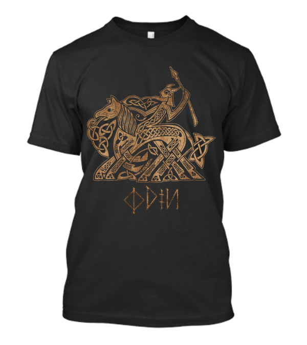 Odin Viking Nordic Celtic Knot Horse Rider T-Shirt