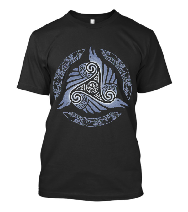 Ravens Feast Viking Celtic Knotwork Symmetry T-Shirt
