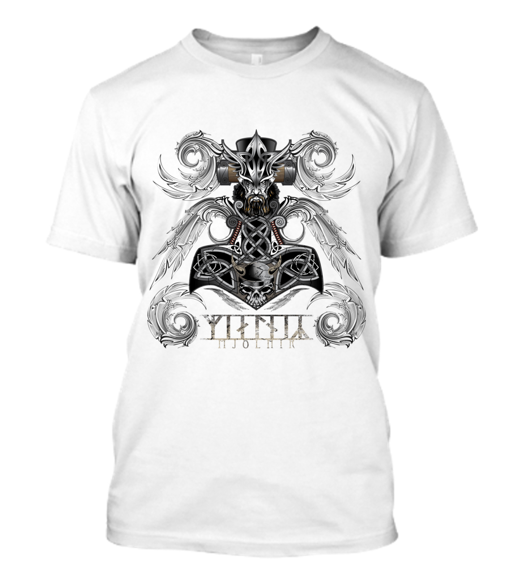 Viking Runic Mjölnir Norse Mythology T-Shirt