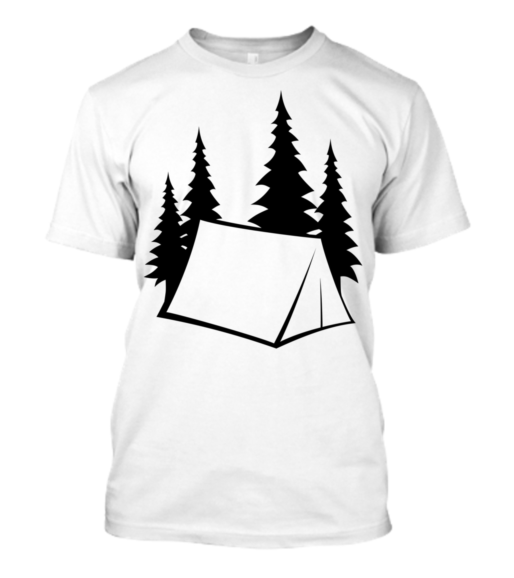 Camp Site Tent With Pine Trees T-Shirt