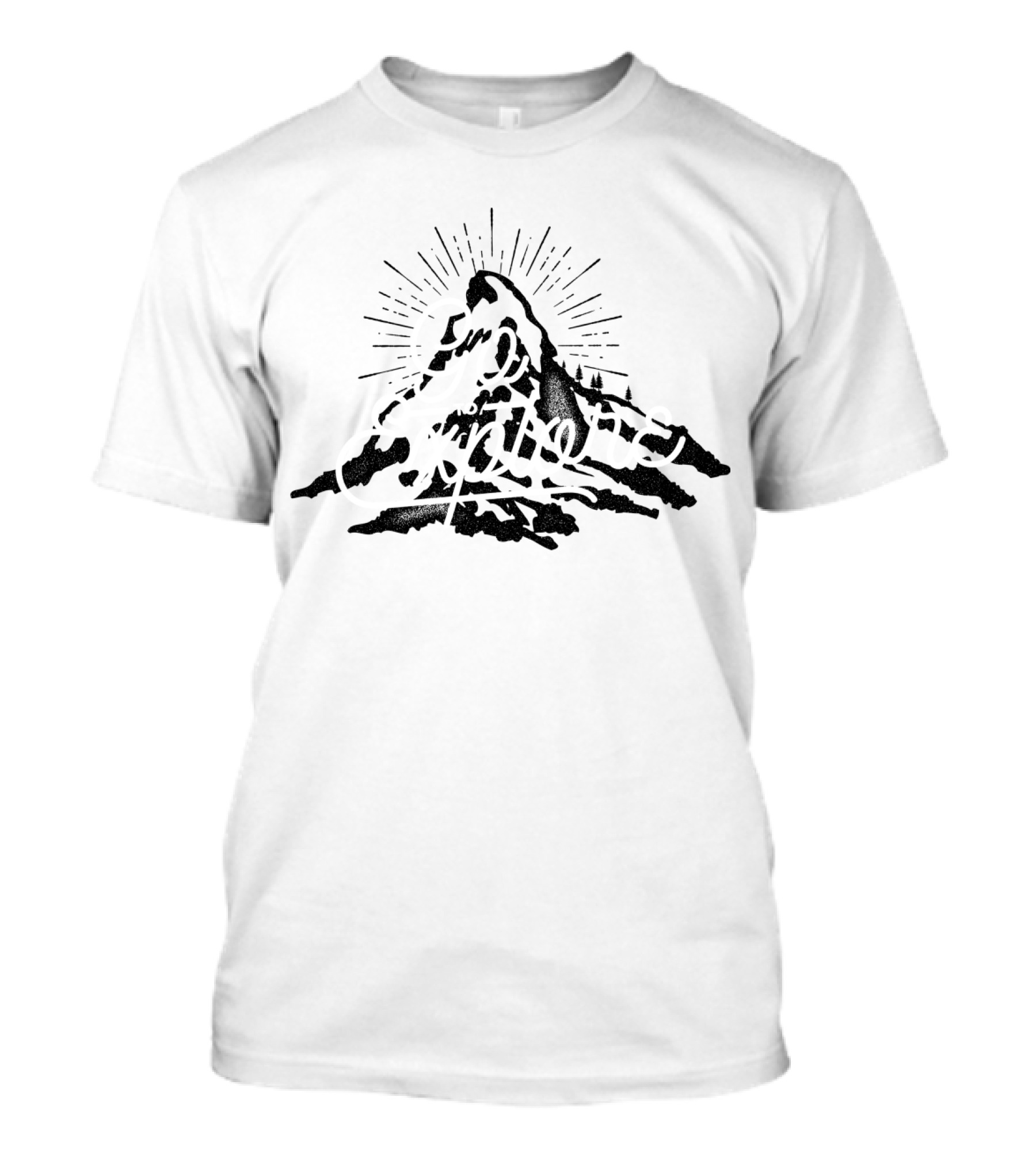 Go To Explore Mountain Adventure Retro Typography T-Shirt