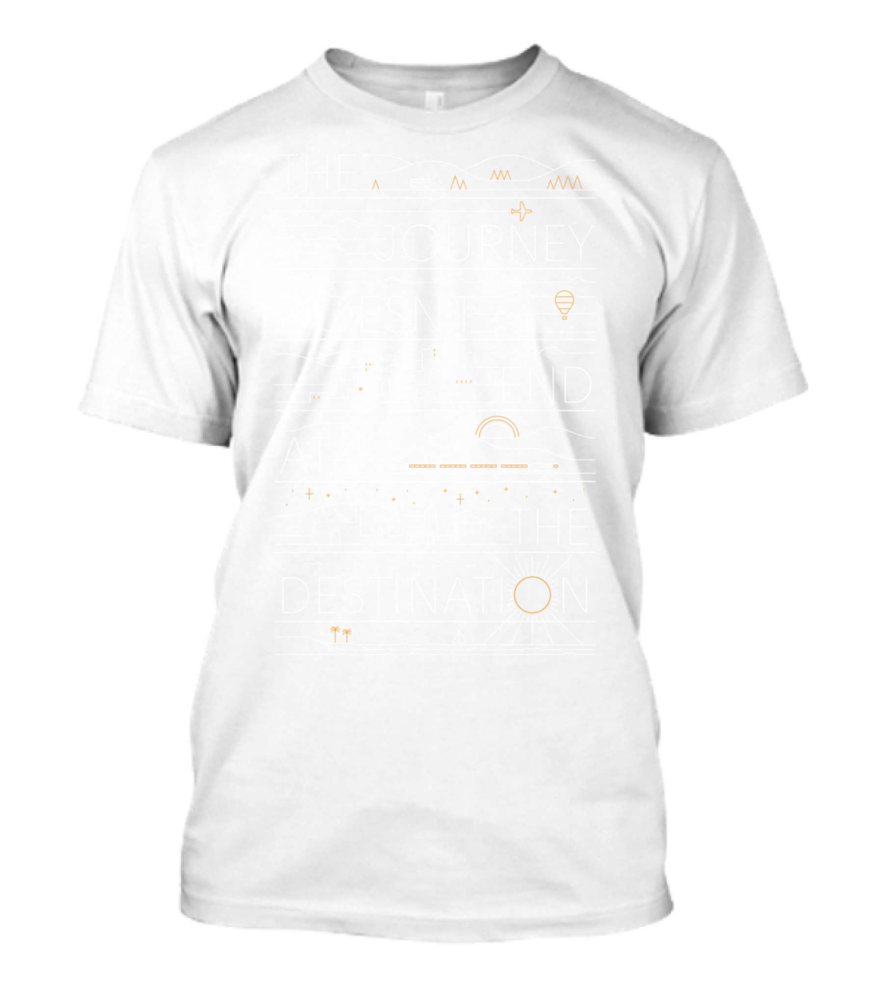 The Journey Doesn't End At The Destination Lines And Landscape Elements T-Shirt