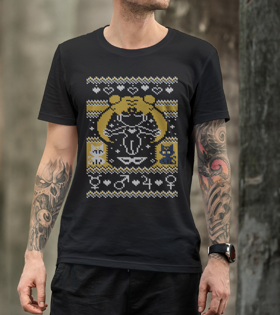 Sailor Moon Moon Prism Cats And Symbols Knit T-Shirt