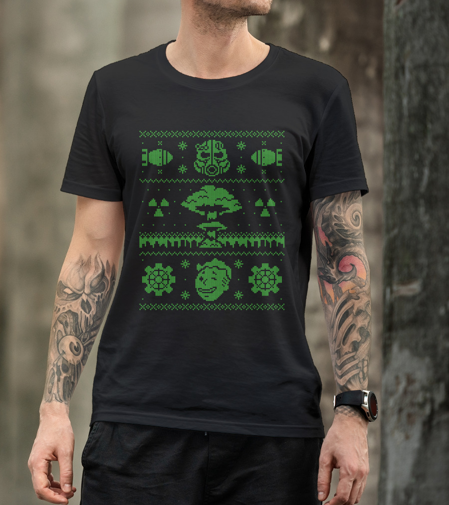 A NUCLEAR WINTER WONDERLAND FALLOUT UGLY CHRISTMAS T-Shirt