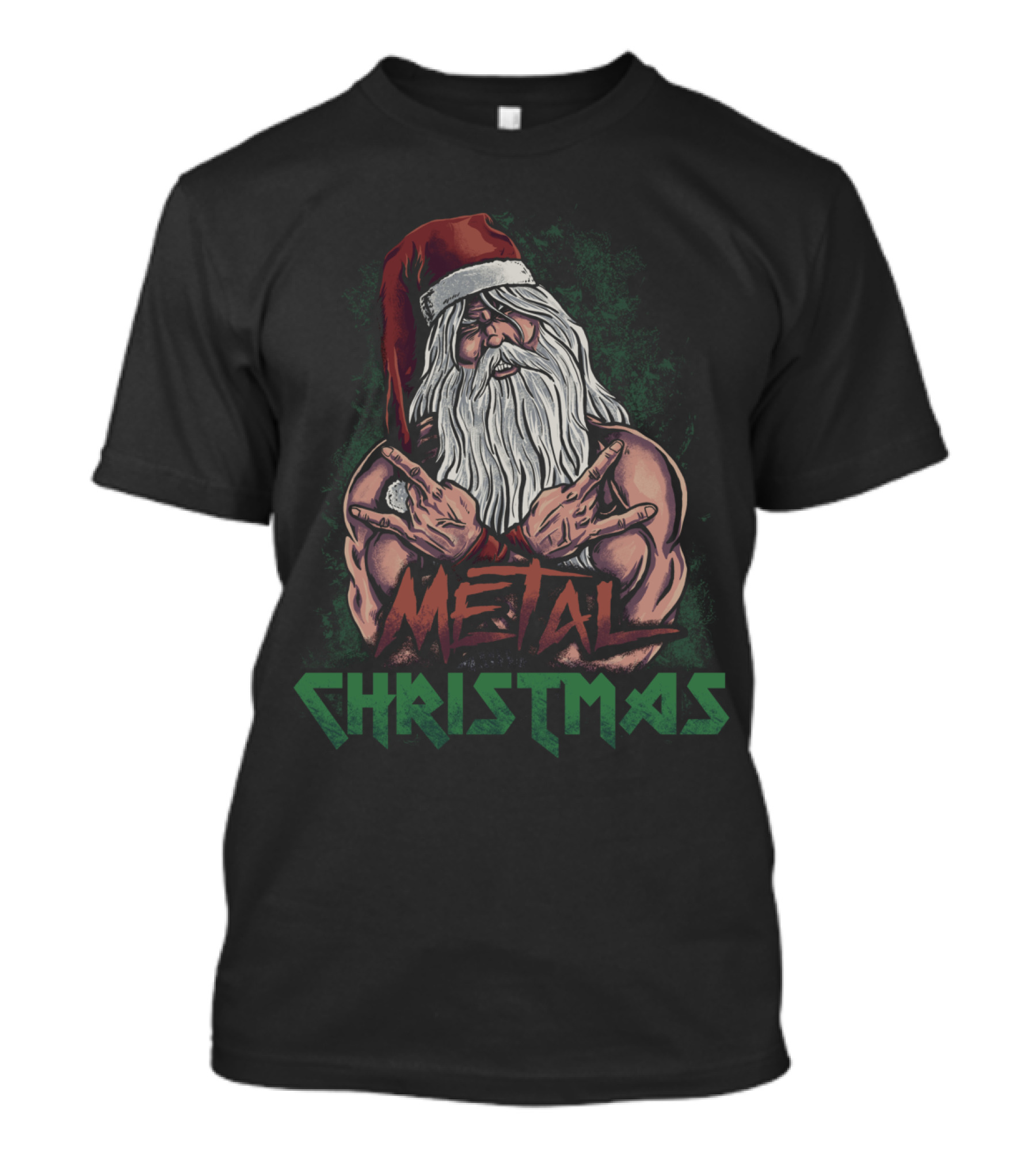 Metal Christmas Santa T-Shirt